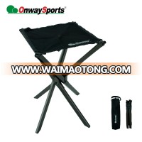 Onwaysports Black aluminum easy small fabric folding stool OW-50B